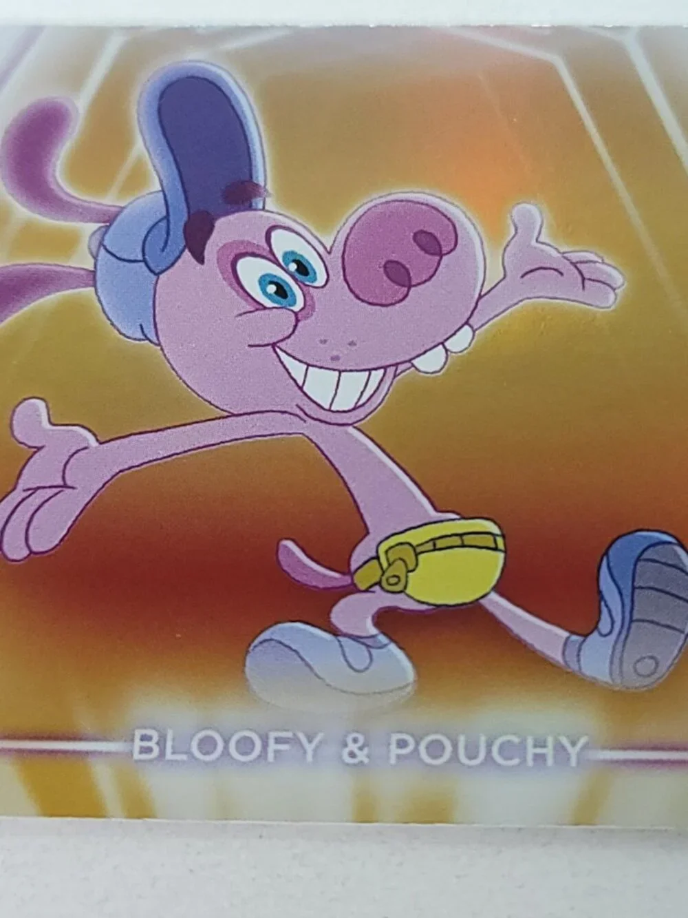 Bloofy Pouchy Topps 2026 Disney Neon Gold Holo Parallel Limited 43/50 - Picture 3 of 4